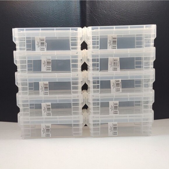 Football Trading Cards Plastic Container with snap lids lot of 10 - Picture 3 of 16